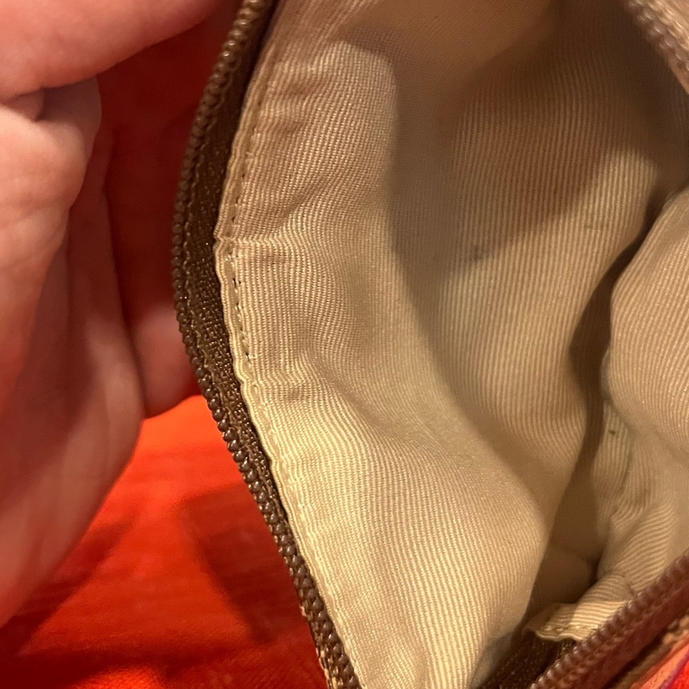 Coach Signature Canvas Wristlet Wallet – Pink Leather Trim Buckle Accent Pouch - Picture 12 of 13